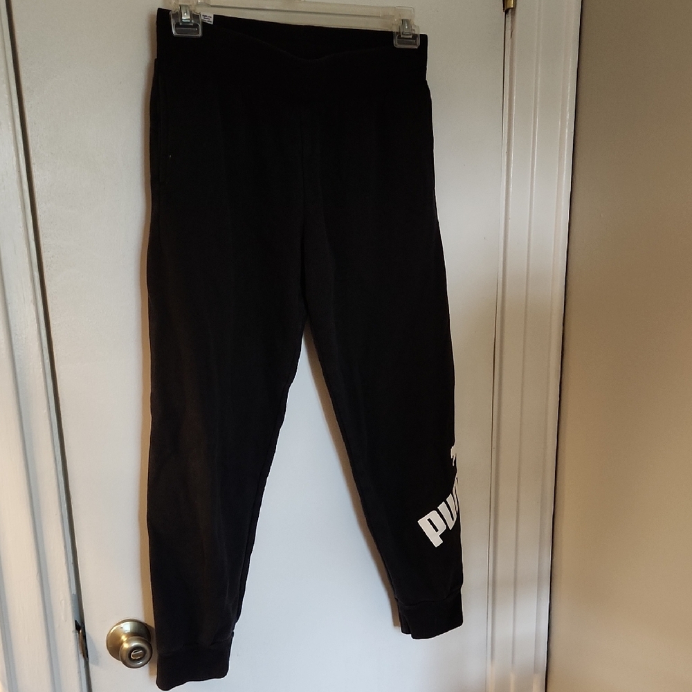 Puma Black Joggers with Logo